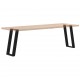 Sonata H Конзолна маса крака U-образни 2 бр. черни 38x(72-73) cm стомана