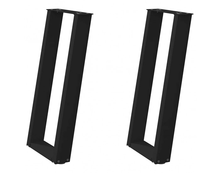 Sonata H Конзолна маса крака U-образни 2 бр. черни 38x(72-73) cm стомана