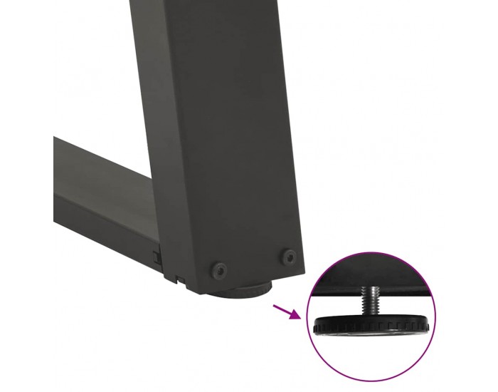 Sonata H Крака за конзолна маса с U-образна форма 2 бр Антрацит