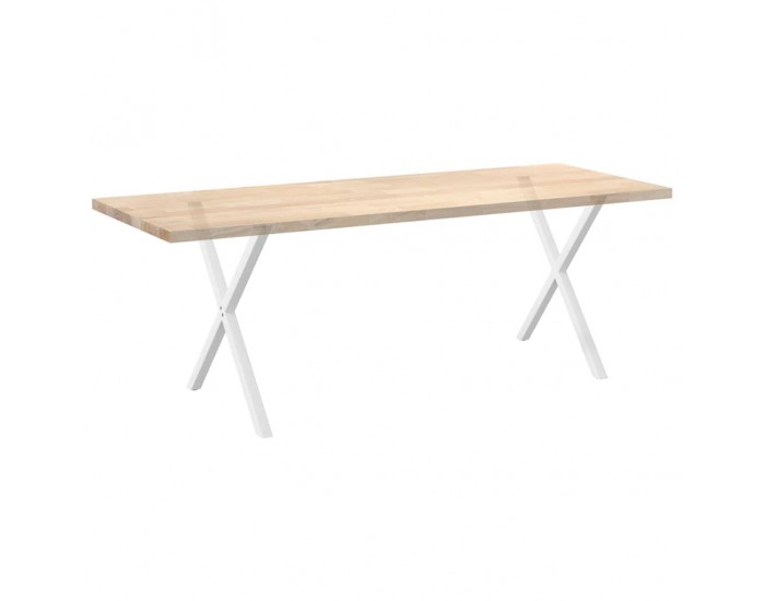 Sonata H Крака за маса за хранене с форма на X 2 бр. бели 70x(72-73) cm