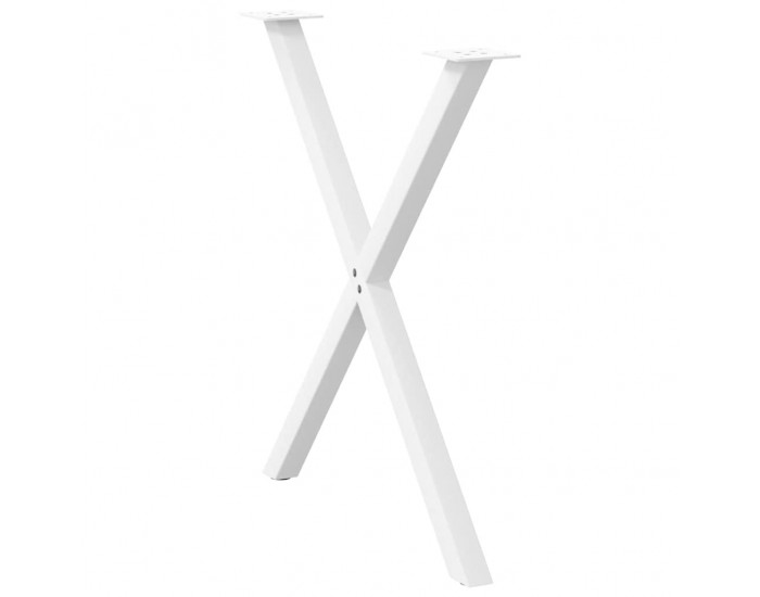 Sonata H Крака за маса за хранене с форма на X 2 бр. бели 70x(72-73) cm