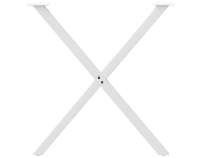 Sonata H Крака за маса за хранене с форма на X 2 бр. бели 70x(72-73) cm