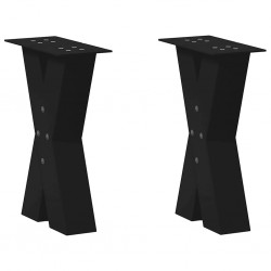 Sonata H Крака за масичка за кафе с форма на X 2 бр. черни 28x(42-43) cm - Части за Маси