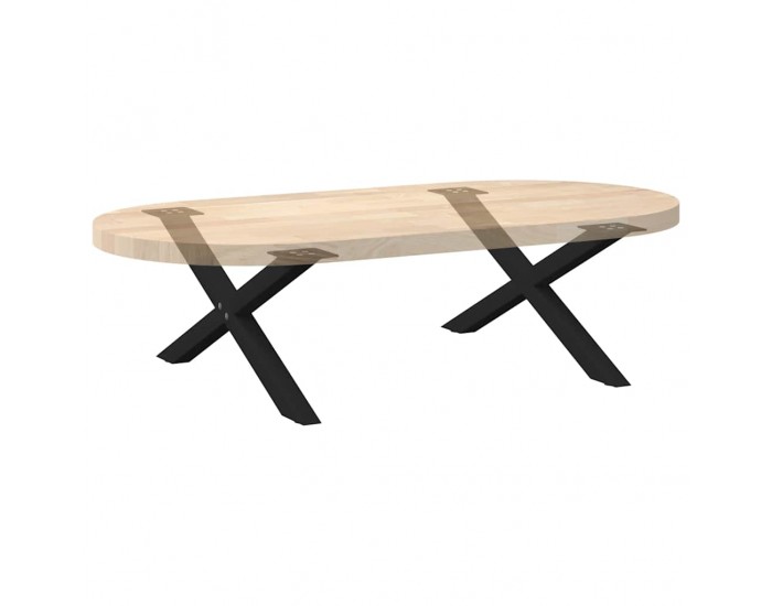 Sonata H Крака за масичка за кафе с форма на X 2 бр. черни 70x(30-31) cm