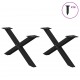 Sonata H Крака за масичка за кафе с форма на X 2 бр. черни 70x(30-31) cm