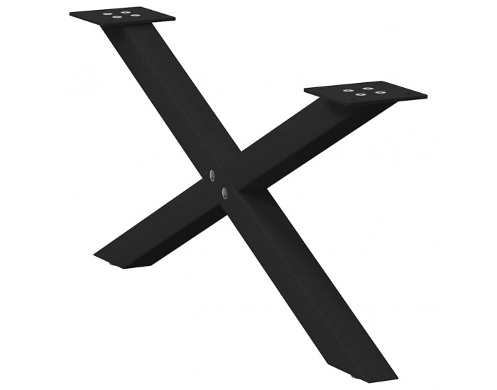 Sonata H Крака за масичка за кафе с форма на X 2 бр. черни 70x(30-31) cm