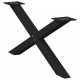 Sonata H Крака за масичка за кафе с форма на X 2 бр. черни 70x(30-31) cm