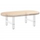 Sonata H Крака за масичка за кафе бели 2 бр. 50x(42-43) cm стомана