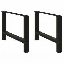 Sonata H Крака за масичка за кафе черни 2 бр. 70x(42-43) cm стомана - Маси