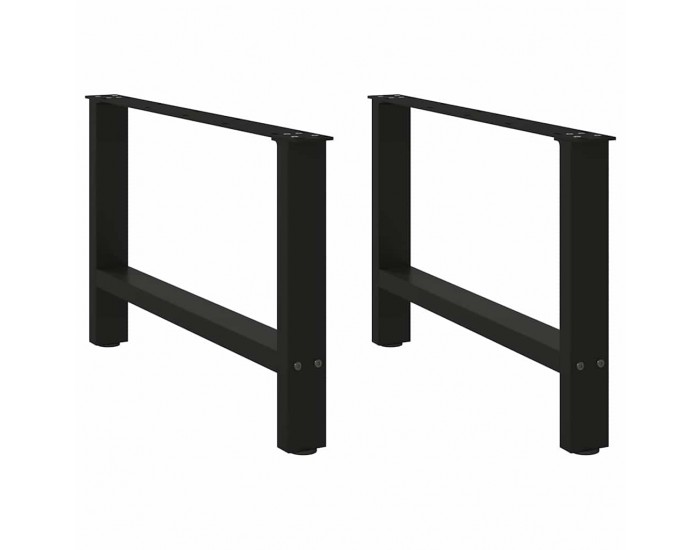 Sonata H Крака за масичка за кафе черни 2 бр. 70x(42-43) cm стомана