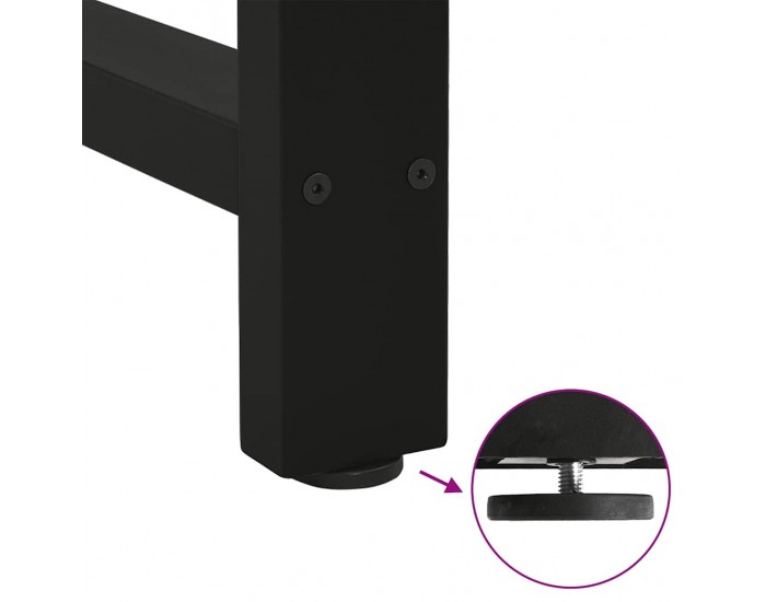 Sonata H Крака за масичка за кафе черни 2 бр. 70x(42-43) cm стомана