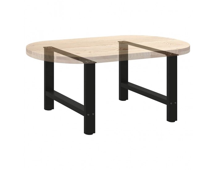 Sonata H Крака за масичка за кафе черни 2 бр. 70x(42-43) cm стомана