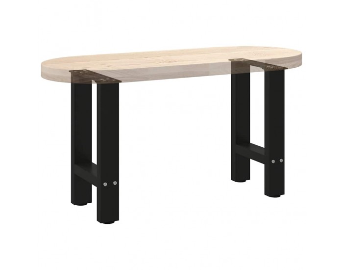 Sonata H Крака за масичка за кафе черни 2 бр. 38x(42-43) cm стомана