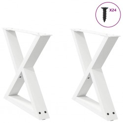 Sonata H Крака за масичка за кафе 2 бр. бели 60x(42-43,3) cm стомана - Части за Маси