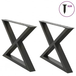 Sonata H Крака за масичка за кафе 2 бр. антрацит 70x(42-43,3) cm стомана - Части за Маси