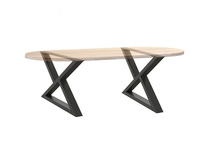 Sonata H Крака за масичка за кафе 2 бр. антрацит 70x(42-43,3) cm стомана