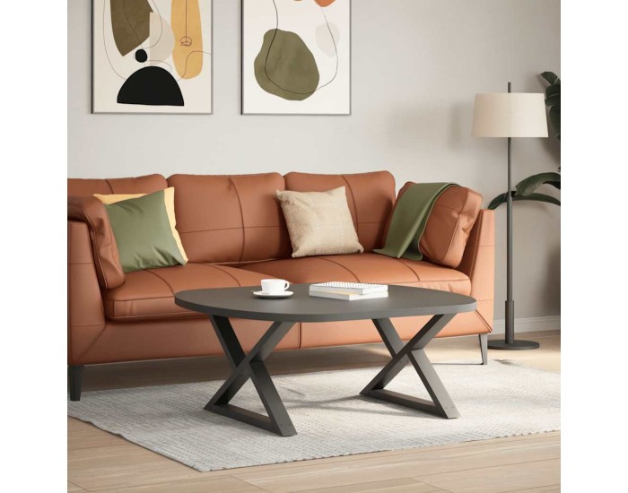 Sonata H Крака за масичка за кафе 2 бр. антрацит 70x(42-43,3) cm стомана