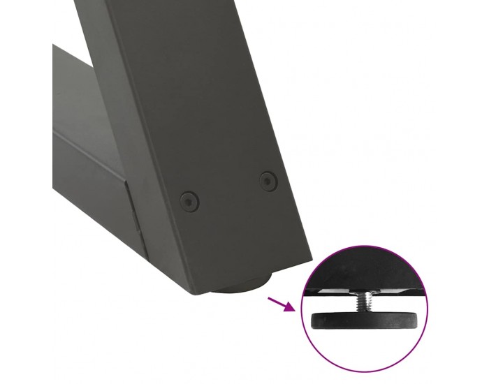 Sonata H Крака за масичка за кафе 2 бр. антрацит 70x(42-43,3) cm стомана