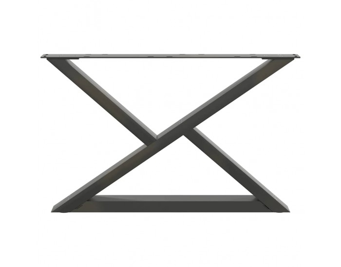 Sonata H Крака за масичка за кафе 2 бр. антрацит 70x(42-43,3) cm стомана