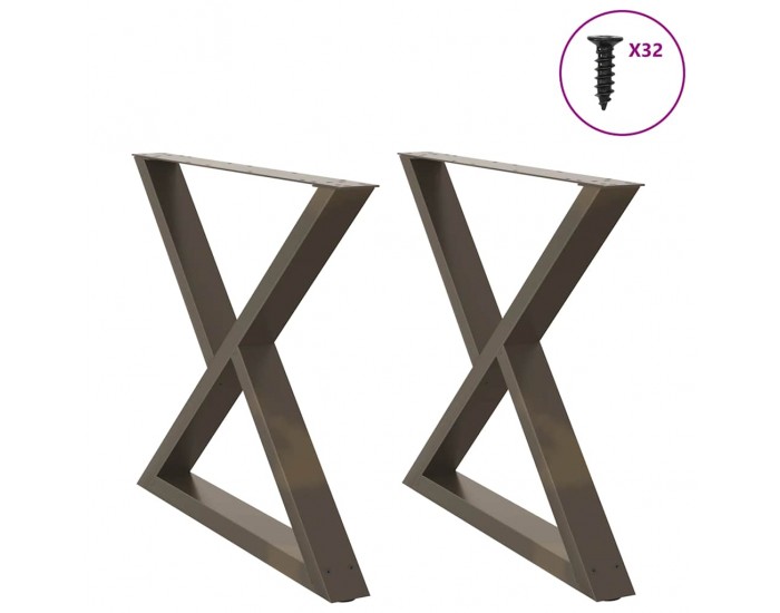 Sonata H Крака за трапезна маса 2 бр. естествена стомана