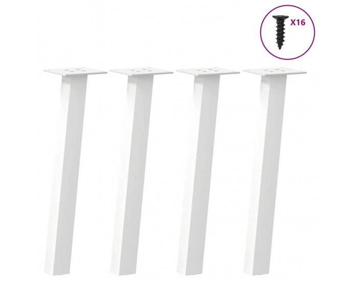 Sonata H Крака за масичка за кафе 4 бр бели 30 см стомана