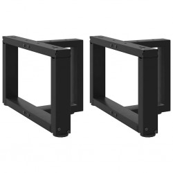 Sonata H Крака за холна маса T-образна 2бр черни 50x25x(30-31)см стомана - Части за Маси
