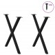 Sonata H Крака за трапезна маса с X-образна 2 бр 70x(72-73) см стомана Sonata H Крака за трапезна маса с X-образна 2 бр 70x(72-73) см стомана