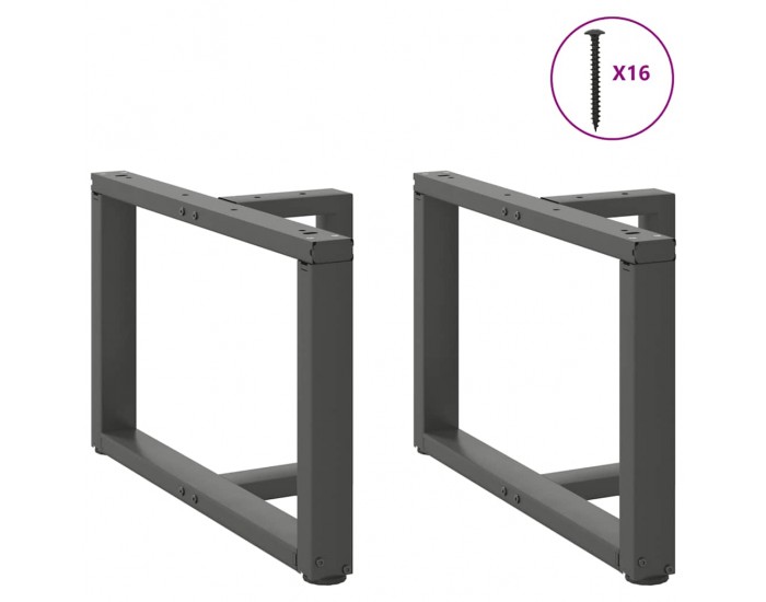 Sonata H Крака за холна маса T-образна 2 бр 60x25x(42-43) см стомана