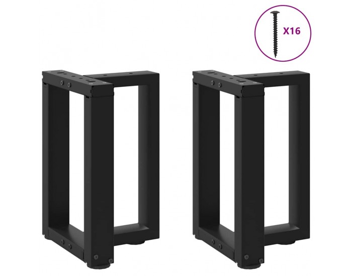 Sonata H Крака за холна маса T-образна 2бр черни 28x25x(42-43)см стомана