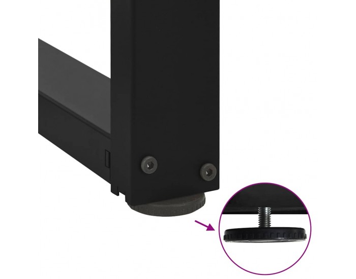 Sonata H Крака за холна маса T-образна 2бр черни 28x25x(42-43)см стомана