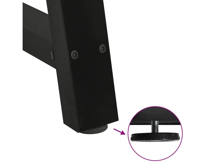 Sonata H Крака за холна маса с A-образна 2 бр черни 50x(42-43)см стомана