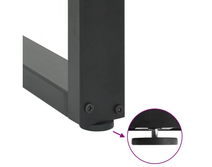 Sonata H Крака за маса за хранене с U-образна форма 2 бр Антрацит