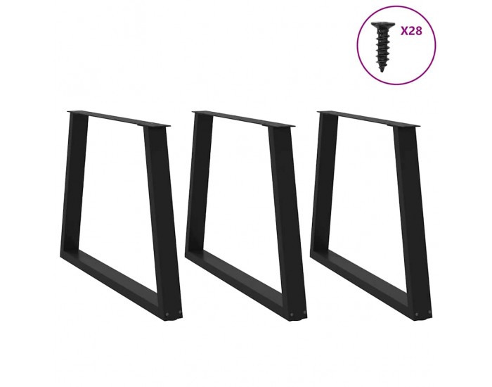 Sonata H Крака за трапезна маса V-образна форма 3 бр. черни