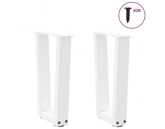 Sonata H Крака за трапезна маса V-образна форма 2 бр. бели