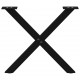 Sonata H Крака за масичка за кафе с форма на X 2 бр. черни 60x(42-43) cm