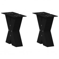 Sonata H Крака за масичка за кафе с форма на X 2 бр. черни 30x(30-31) cm - Части за Маси