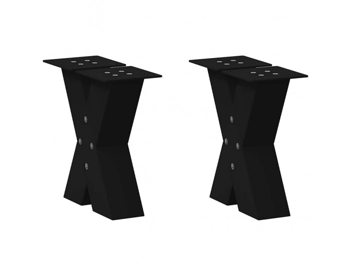 Sonata H Крака за масичка за кафе с форма на X 2 бр. черни 30x(30-31) cm Sonata H Крака за масичка за кафе с форма на X 2 бр. черни 30x(30-31) cm