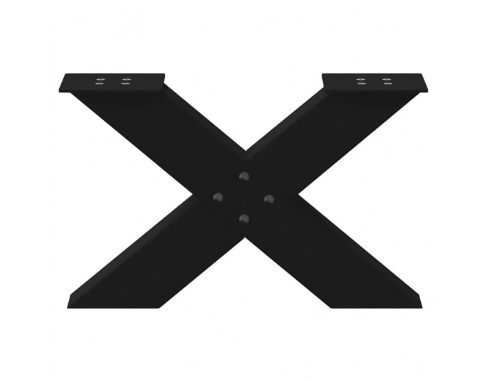 Sonata H Крака за масичка за кафе с форма на X 2 бр. черни 60x(30-31) cm