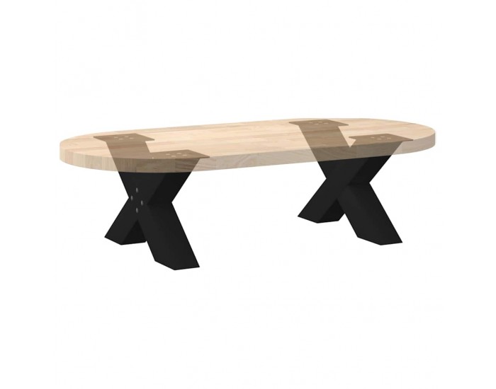 Sonata H Крака за масичка за кафе с форма на X 2 бр. черни 60x(30-31) cm