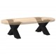 Sonata H Крака за масичка за кафе с форма на X 2 бр. черни 60x(30-31) cm
