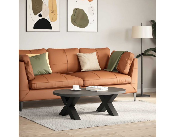 Sonata H Крака за масичка за кафе с форма на X 2 бр. черни 60x(30-31) cm
