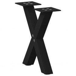 Sonata H Крака за масичка за кафе с форма на X 2 бр. черни 37x(30-31) cm - Части за Маси