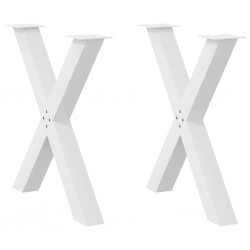 Sonata H Крака за маса за хранене с форма на X 2 бр. бели 70x(72-73) cm - Части за Маси