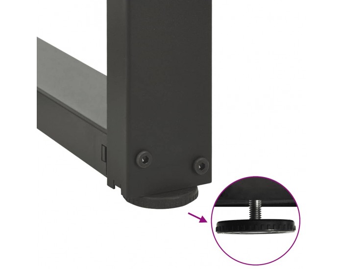 Sonata H Крака за бар маса с форма на тройка 2 бр Антрацит Стомана