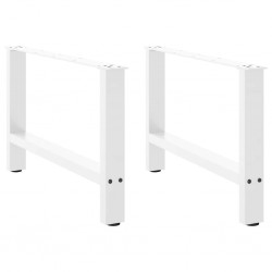 Sonata H Крака за масичка за кафе бели 2 бр. 70x(42-43) cm стомана - Части за Маси