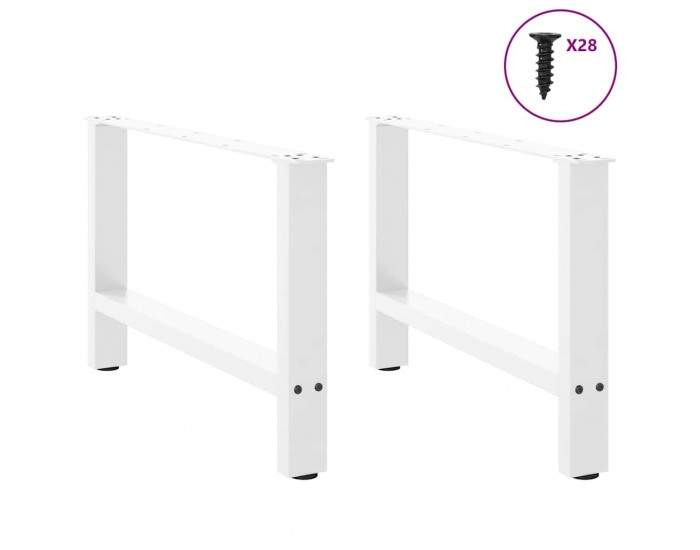 Sonata H Крака за масичка за кафе бели 2 бр. 70x(42-43) cm стомана
