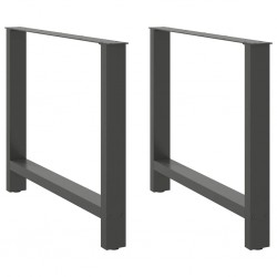 Sonata H Крака за трапезна маса Антрацит 2 бр. 90x(72-73) cm Стомана - Части за Маси