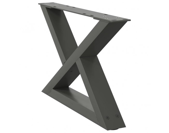 Sonata H Крака за масичка за кафе 2 бр. антрацит 60x(30-31,3) cm стомана