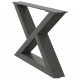 Sonata H Крака за масичка за кафе 2 бр. антрацит 60x(30-31,3) cm стомана