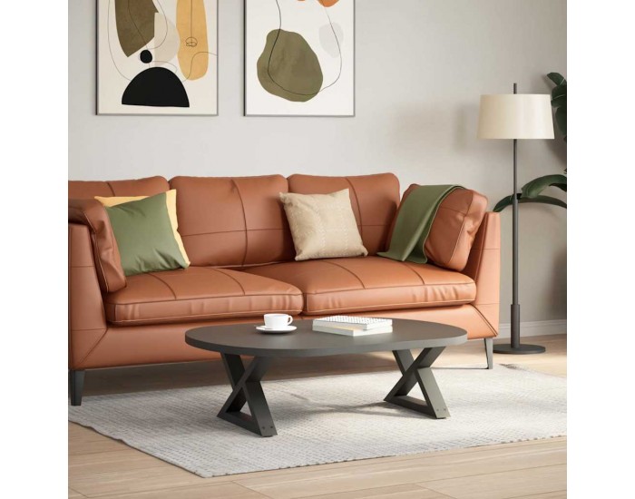 Sonata H Крака за масичка за кафе 2 бр. антрацит 60x(30-31,3) cm стомана